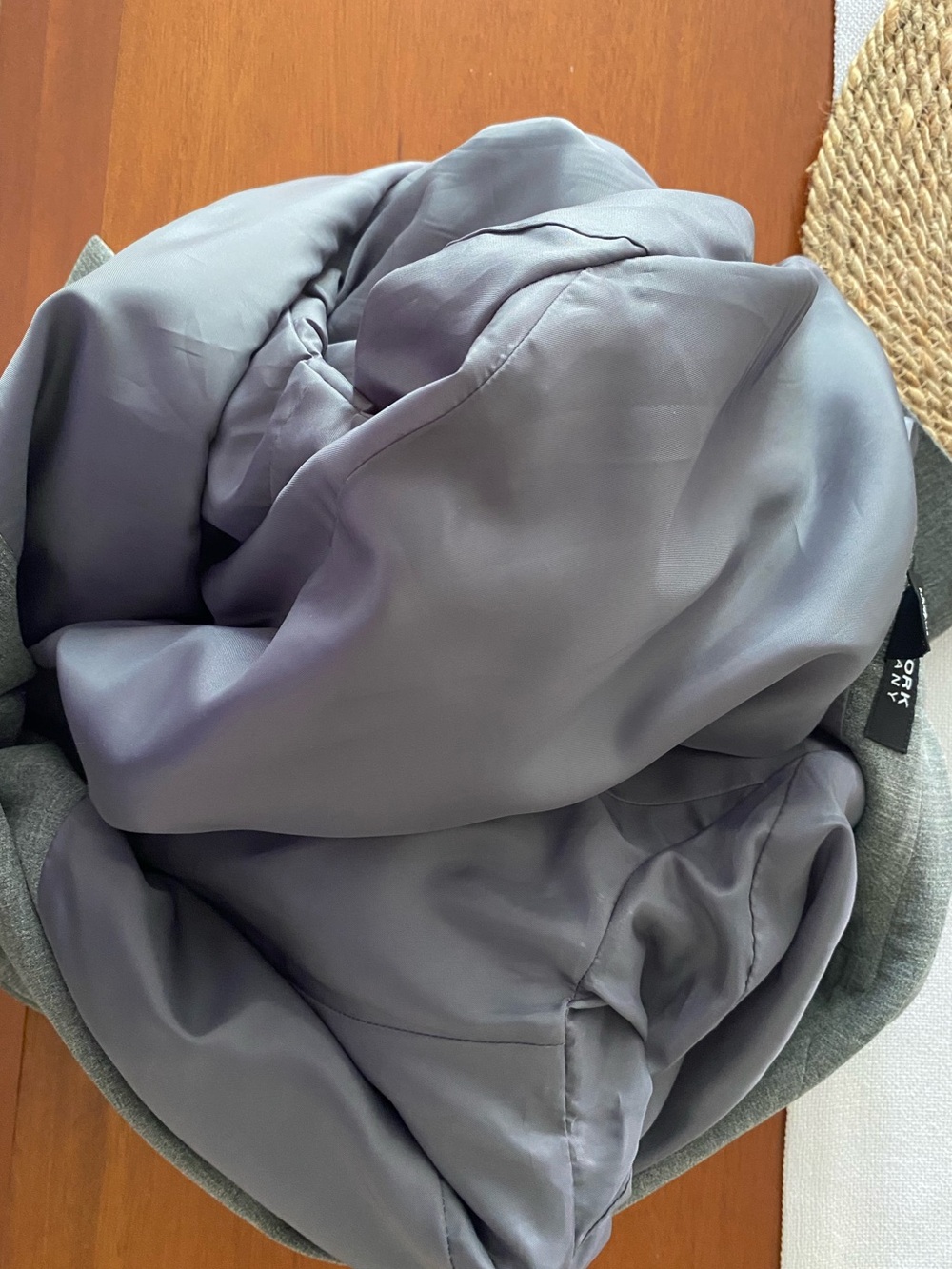 New York & Company | Y2K Grey/Gray One-Button Model Off-Duty Blazer Sz 14 - Picture 10 of 16
